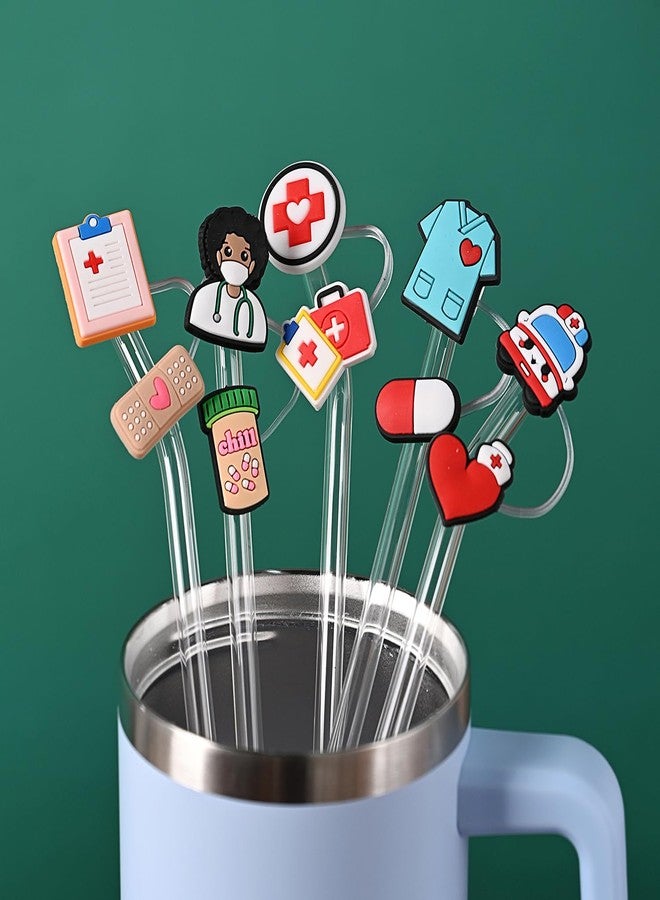 XHAOYEAHX 15Pcs Silicone Straw Covers Cap for Stanley Cup 20 30&40 Oz Cup, Medicals Nurse Straw Toppers for Stanley 40 Oz Tumbler 10mm 0.4in Lid Accessories - Image 5